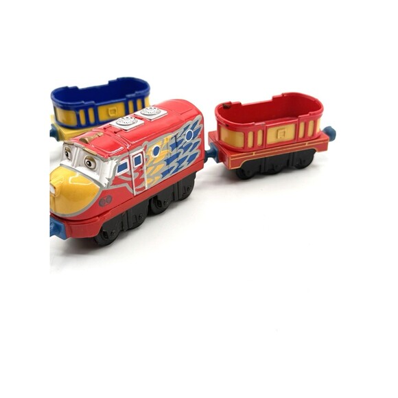 Chuggington 2013 Diecast Trains Lot of 4 Parrot Wilson & Brewster With Tenders - Picture 2 of 5